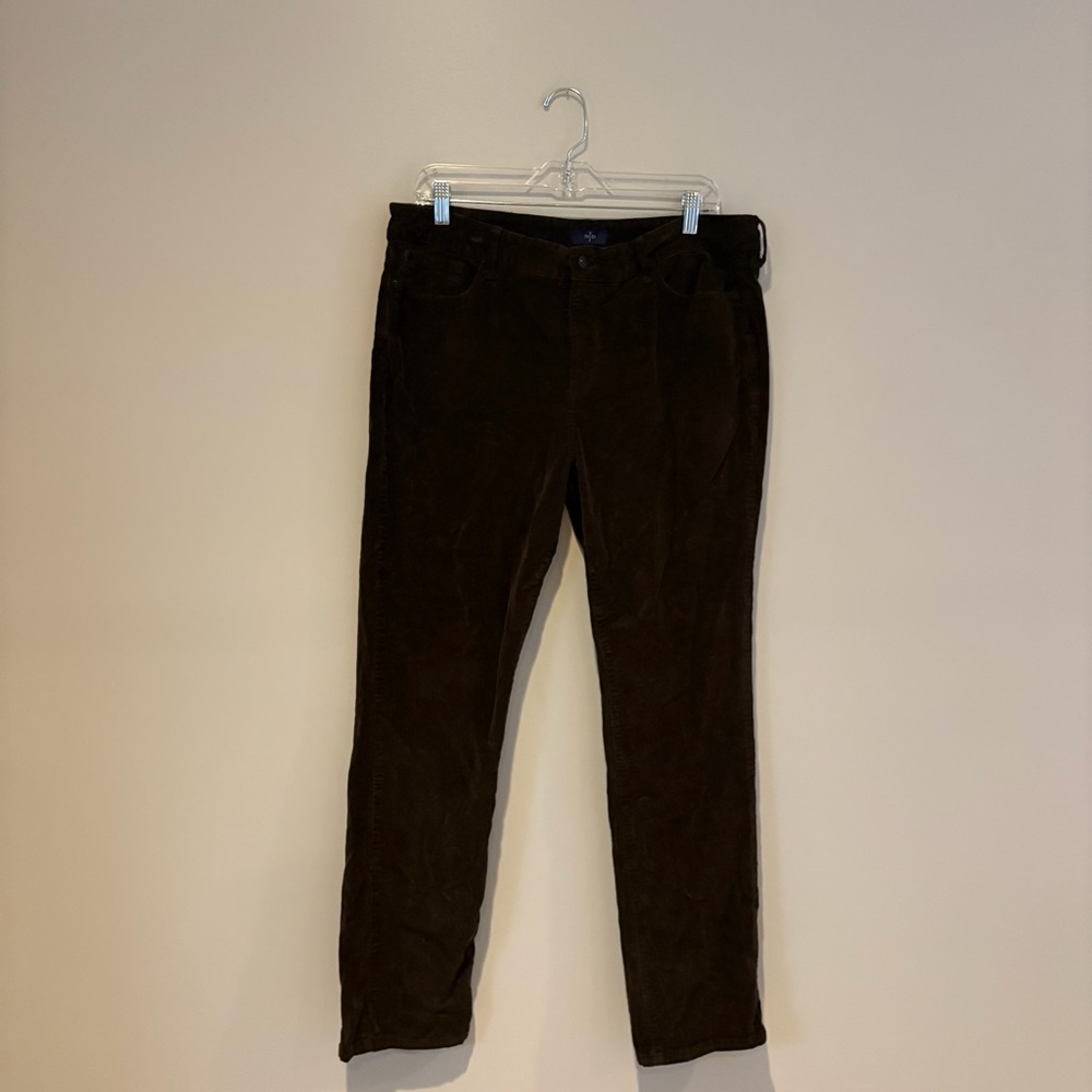 NYDJ Dark Brown Corduroy Pants